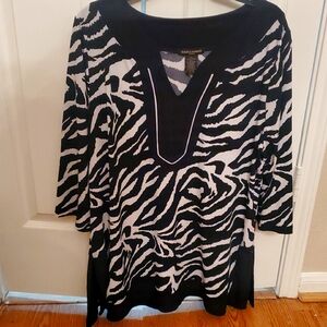 Susan Lawrence Zebra Pattern Blouse